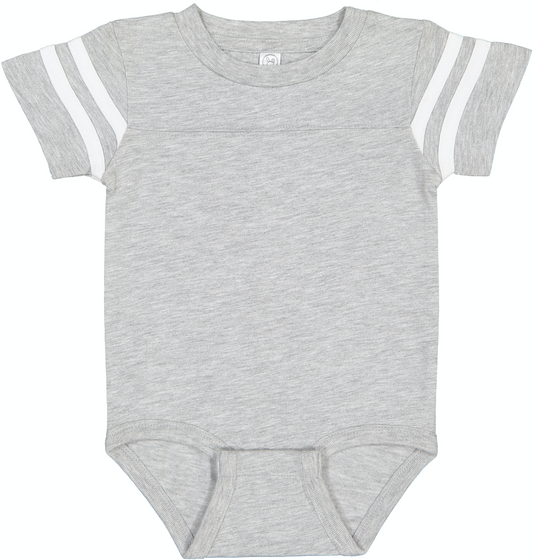 Infant Football Bodysuit - Vintage Heather / Blend White