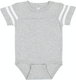 Rabbit Skins 4437 - Infant Football Bodysuit - Vintage Heather / Blend White