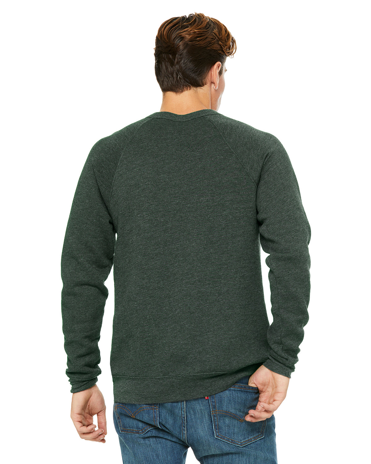 Unisex Sponge Fleece Raglan Sweatshirt - Heather Forest
