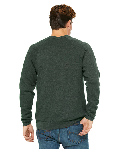 Unisex Sponge Fleece Raglan Sweatshirt - Heather Forest