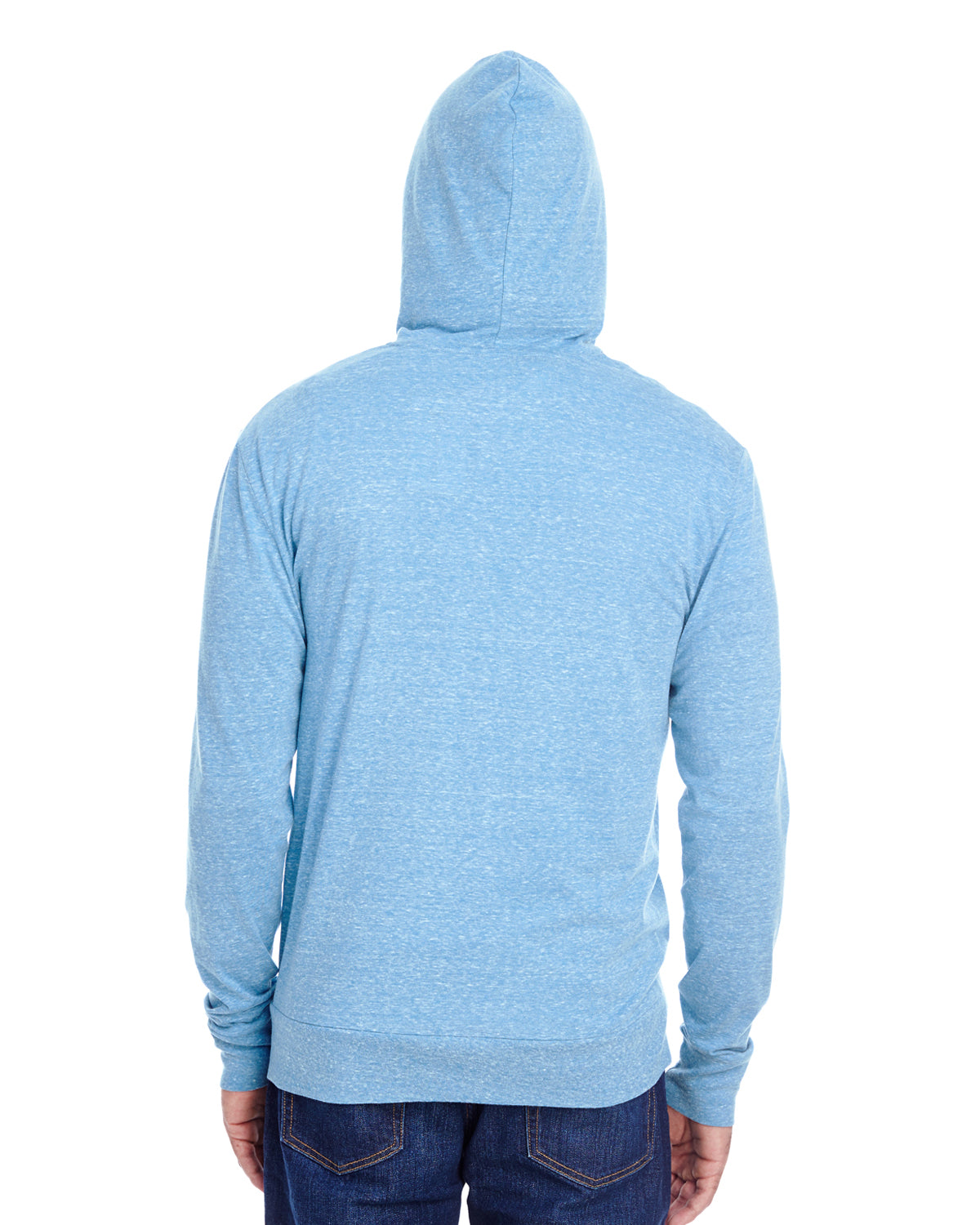 Unisex Triblend Full-Zip Light Hoodie - Royal Triblend