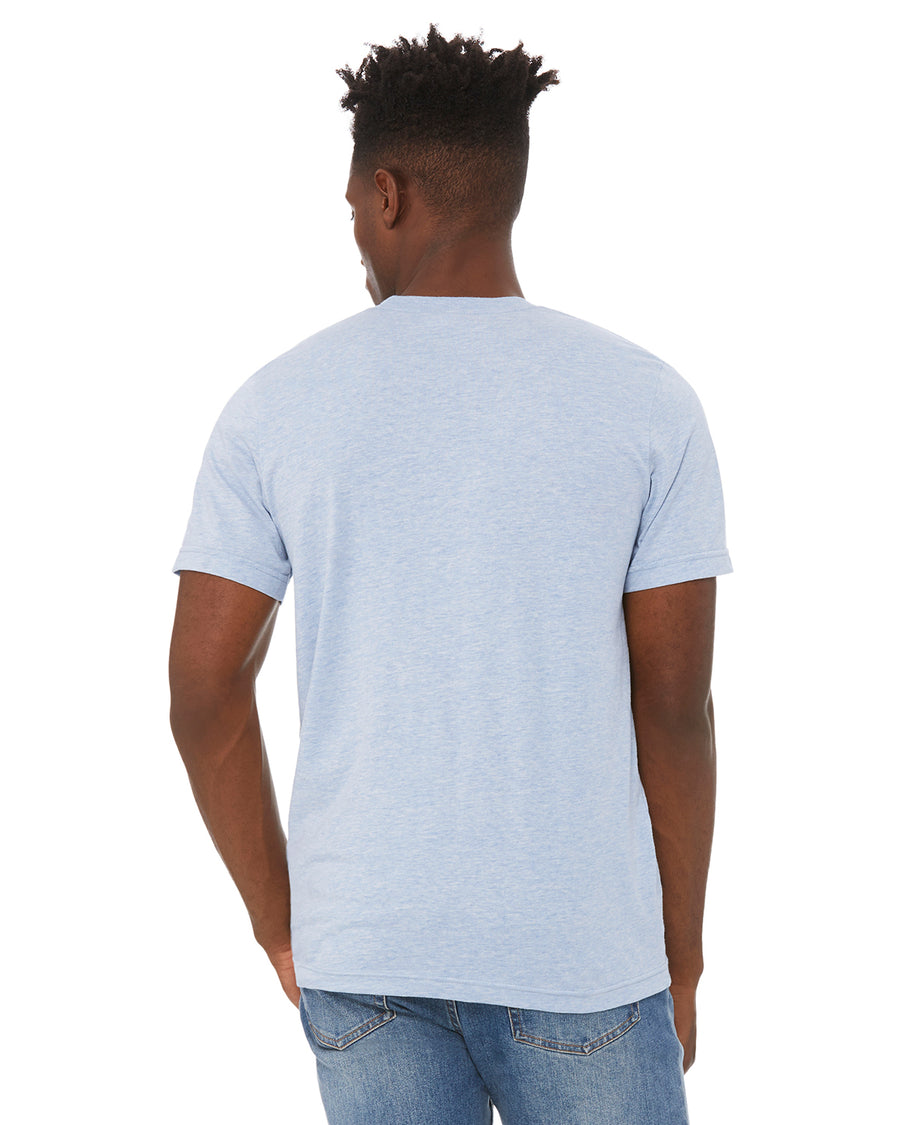 Unisex Heather CVC T-Shirt - Heather Prism Blue