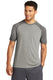 Sport-Tek ST400 - Unisex PosiCharge Tri-Blend Wicking Raglan Tee - Dark Gray Heather / Light Gray Heather