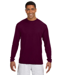 Men's Cooling Performance Long Sleeve T-Shirt - Maroon