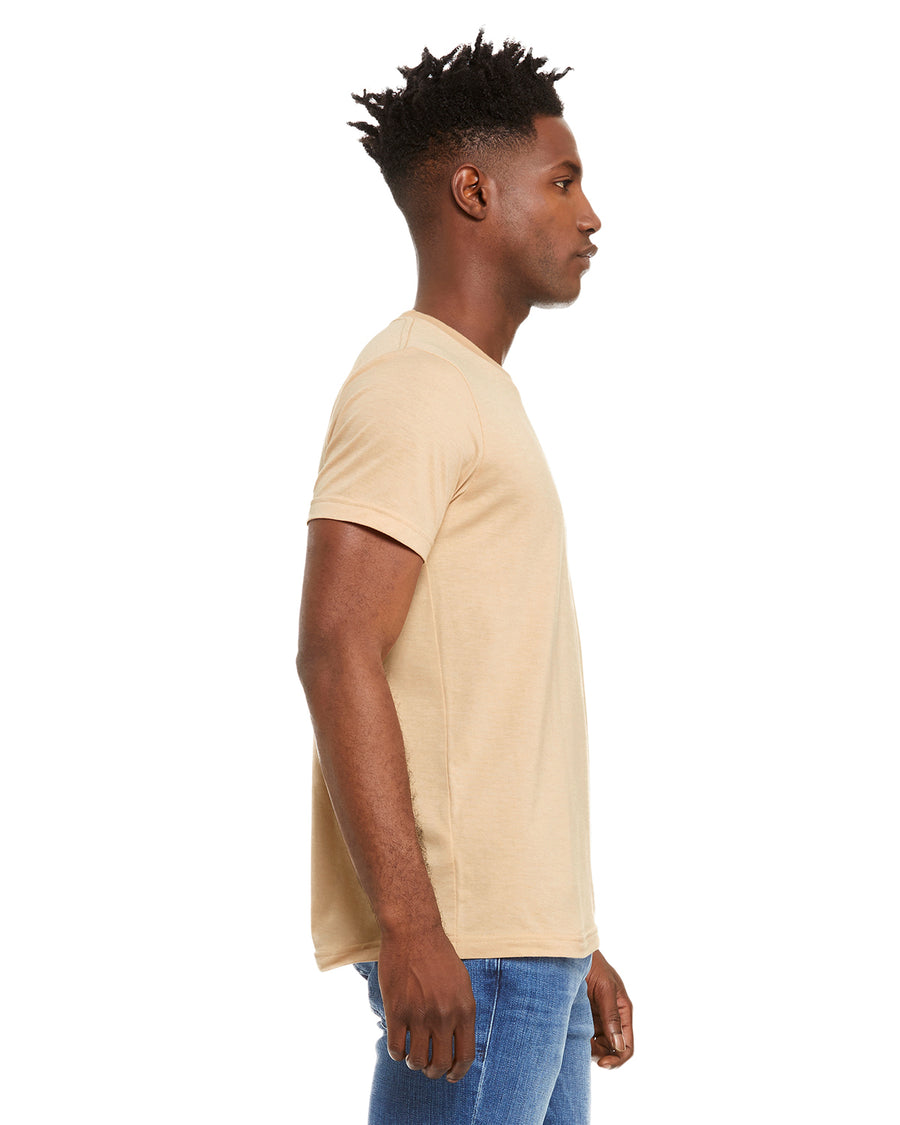 Unisex Heather CVC T-Shirt - Heather Sand Dune