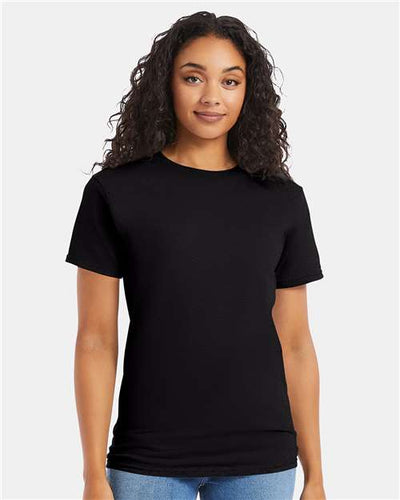 Hanes 5280 Black — on model front