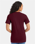 Hanes 5280 Maroon — on model back