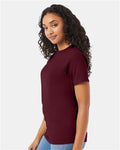 Hanes 5280 Maroon — on model side