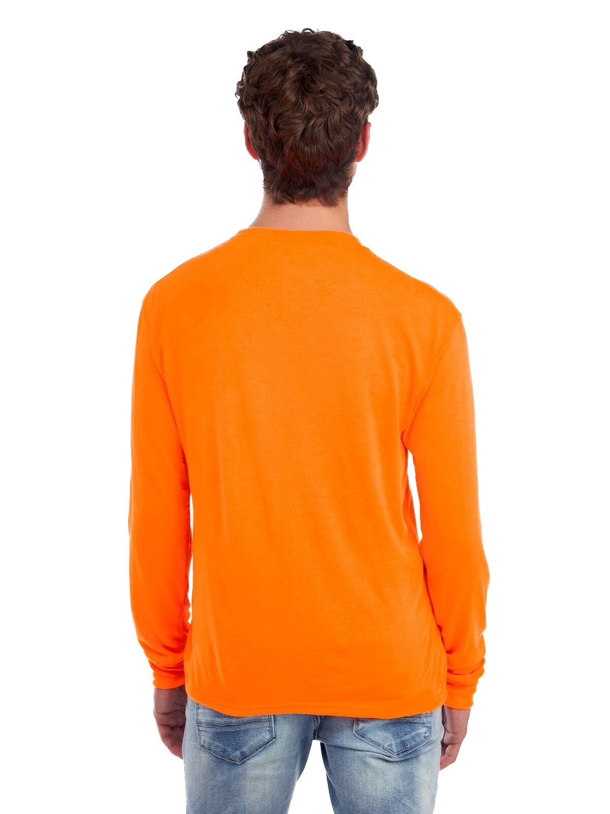 Unisex DRI-POWER® SPORT Long-Sleeve T-Shirt - High Viz Safety Orange