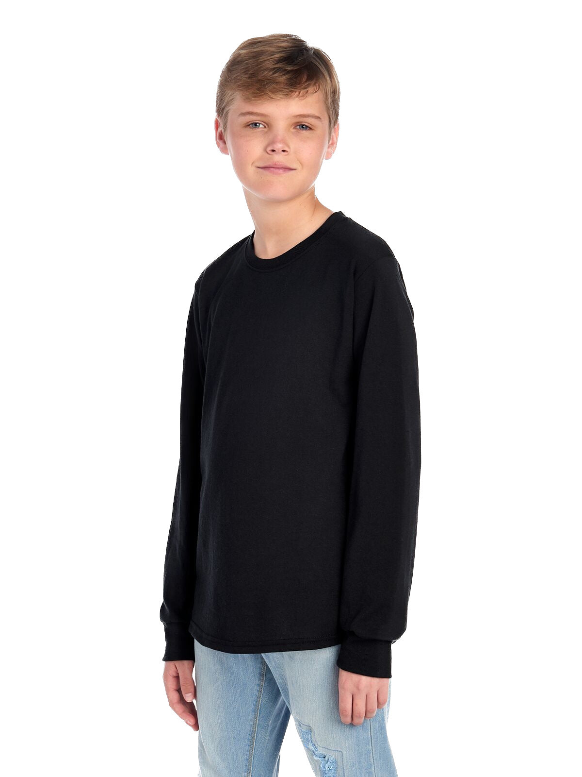 Youth DRI-POWER® ACTIVE Long-Sleeve T-Shirt - Black