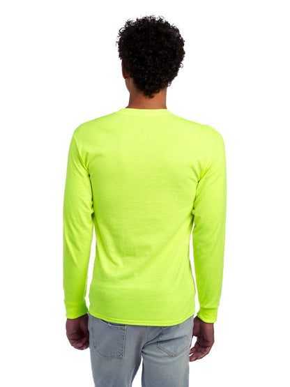 Unisex DRI-POWER® ACTIVE Long-Sleeve T-Shirt - High Viz Safety Green