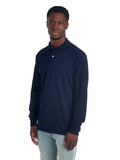 Unisex SpotShield™ Long-Sleeve Jersey Polo - J Navy