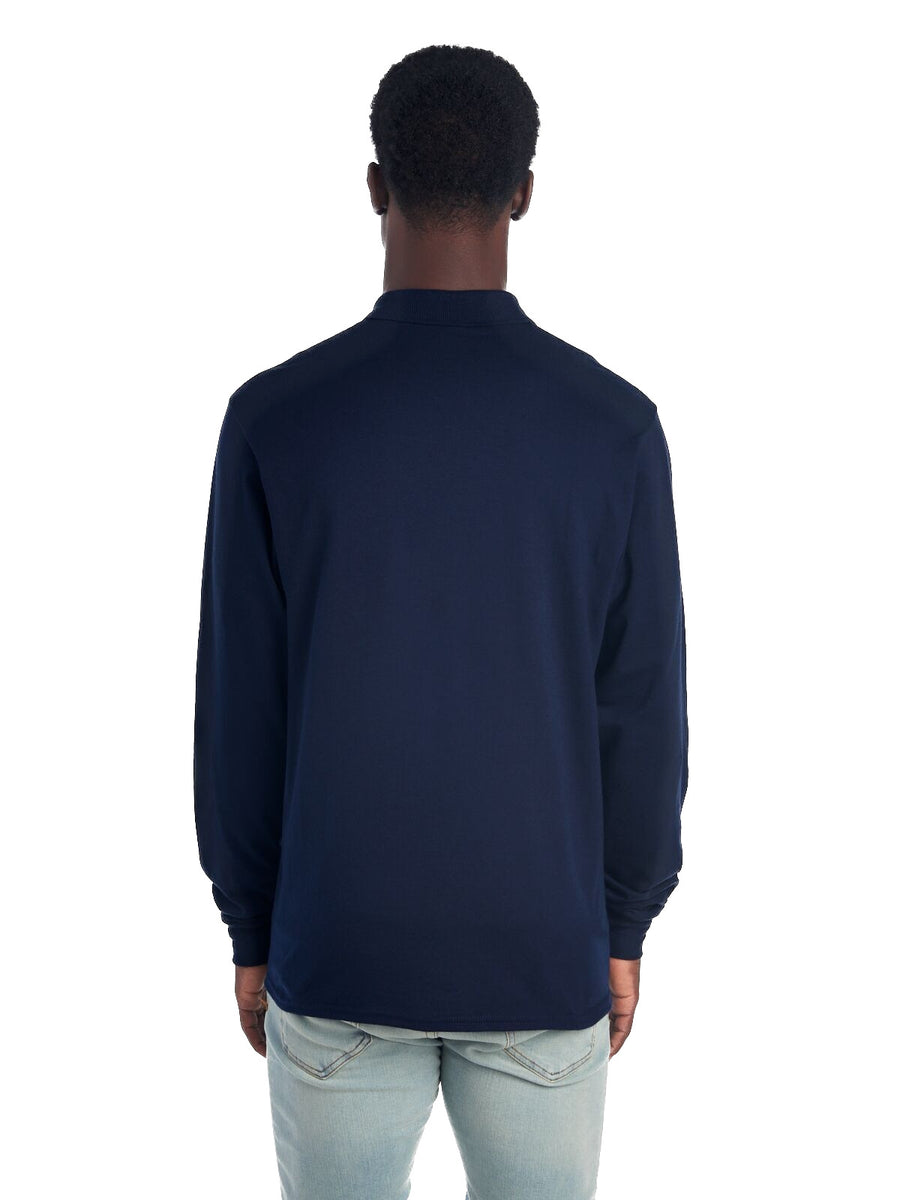 Unisex SpotShield™ Long-Sleeve Jersey Polo - J Navy