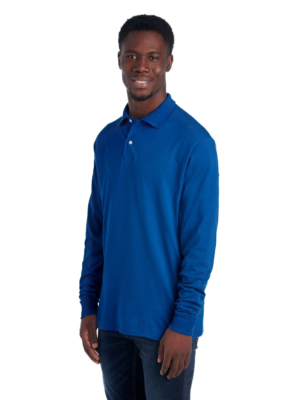 Unisex SpotShield™ Long-Sleeve Jersey Polo - Royal