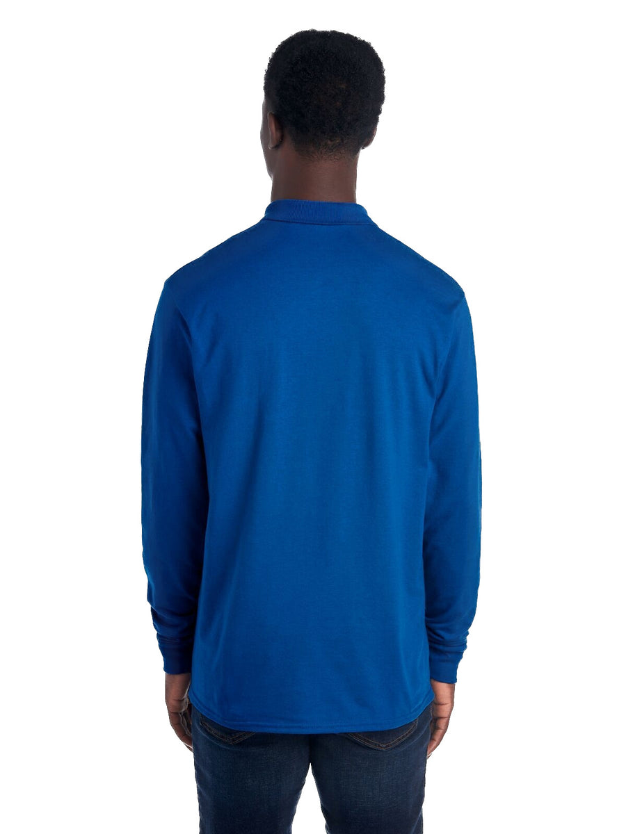 Unisex SpotShield™ Long-Sleeve Jersey Polo - Royal