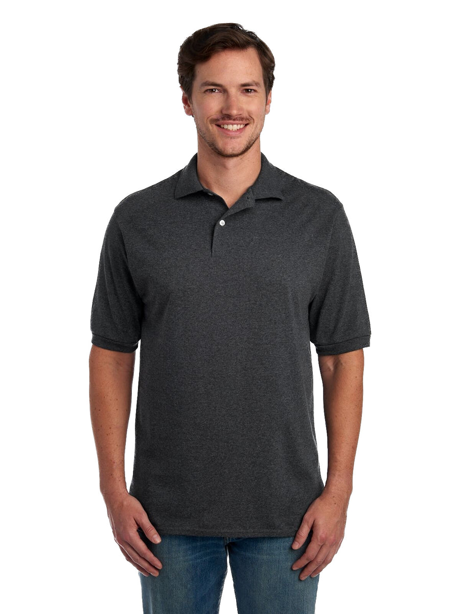Unisex SpotShield™ Jersey Polo - Black Heather