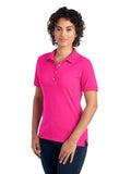 Women's SpotShield��� Jersey Polo - Cyber Pink
