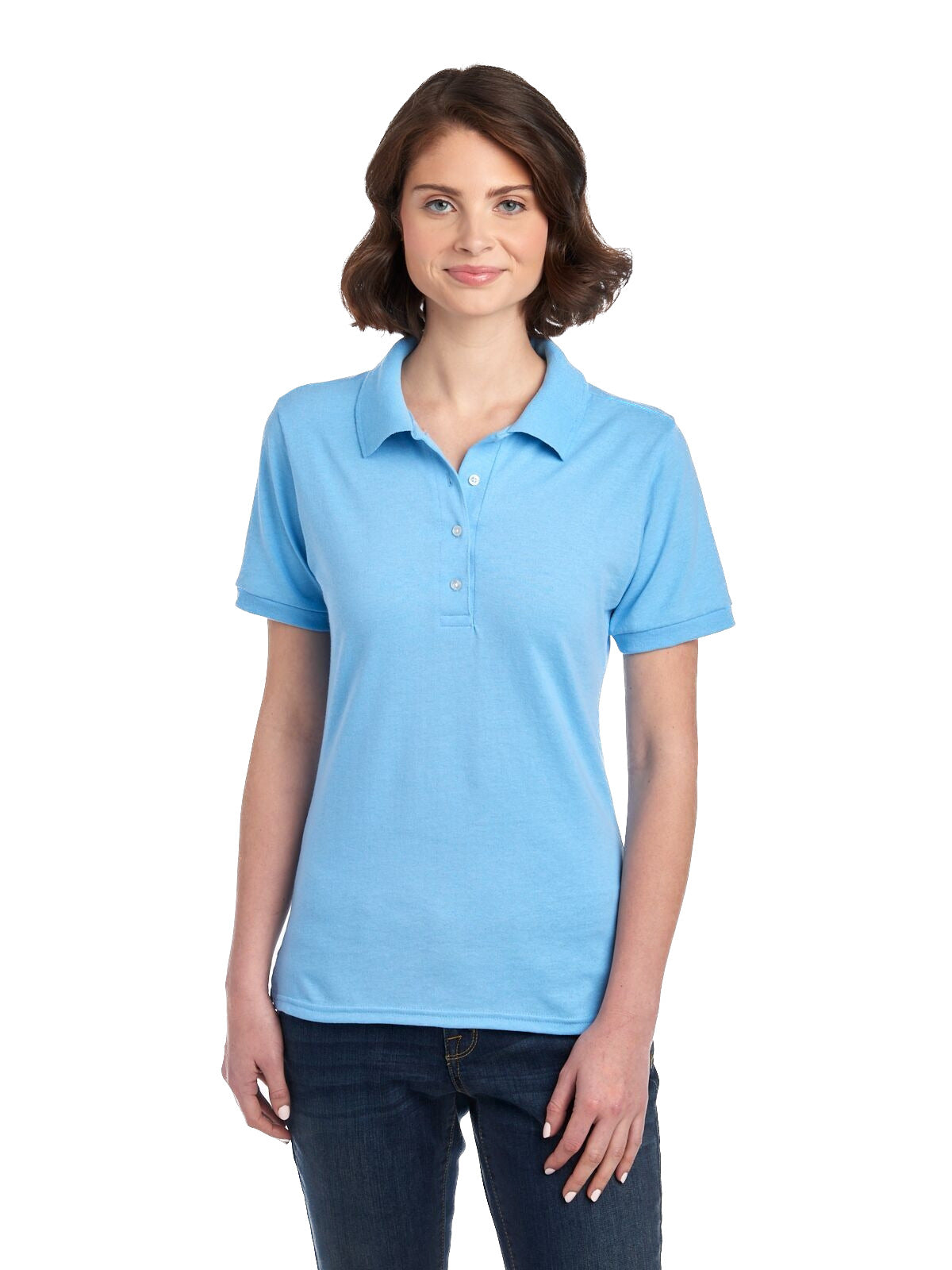 Women's SpotShield��� Jersey Polo - Light Blue