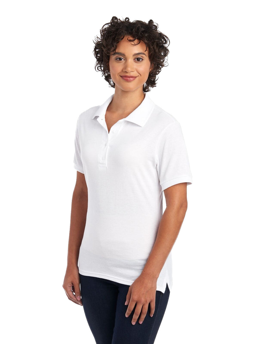 Women's SpotShield��� Jersey Polo - White