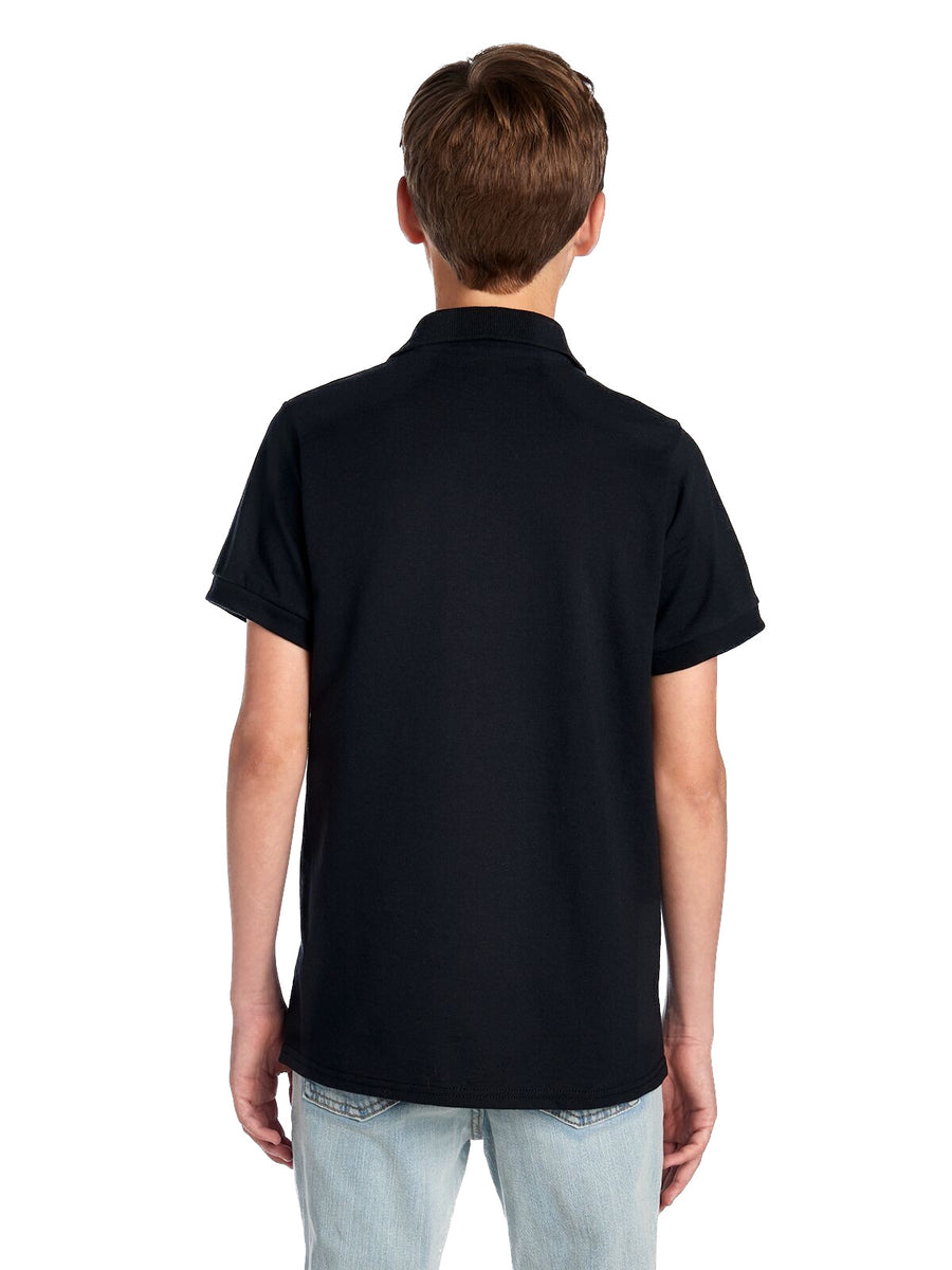 Youth SpotShield™ Jersey Polo - Black