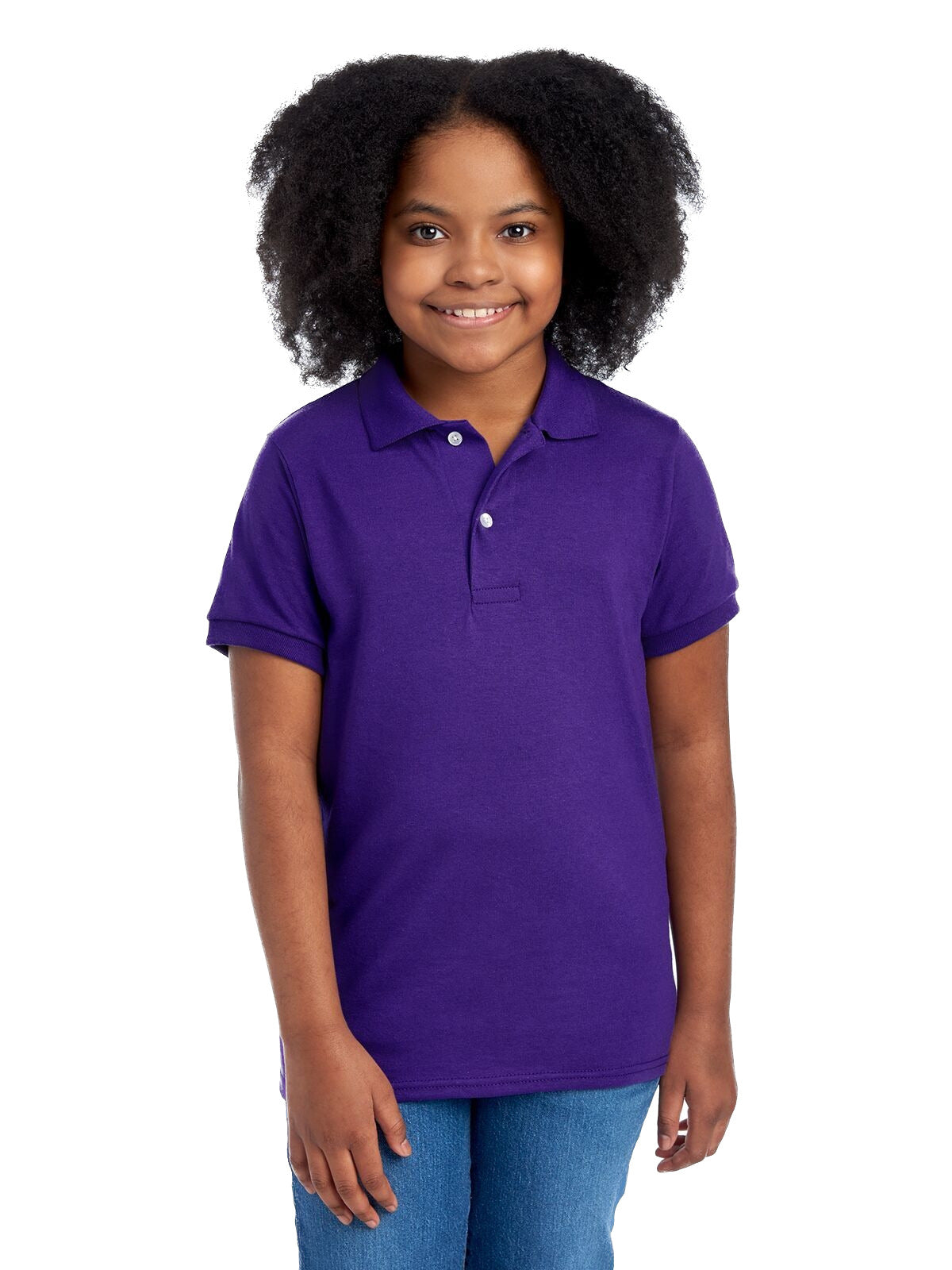 Youth SpotShield™ Jersey Polo - Deep Purple