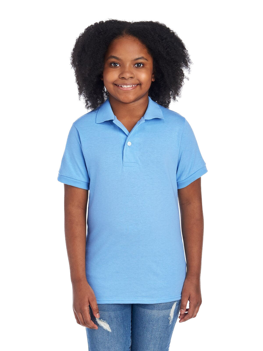 Youth SpotShield™ Jersey Polo - Light Blue