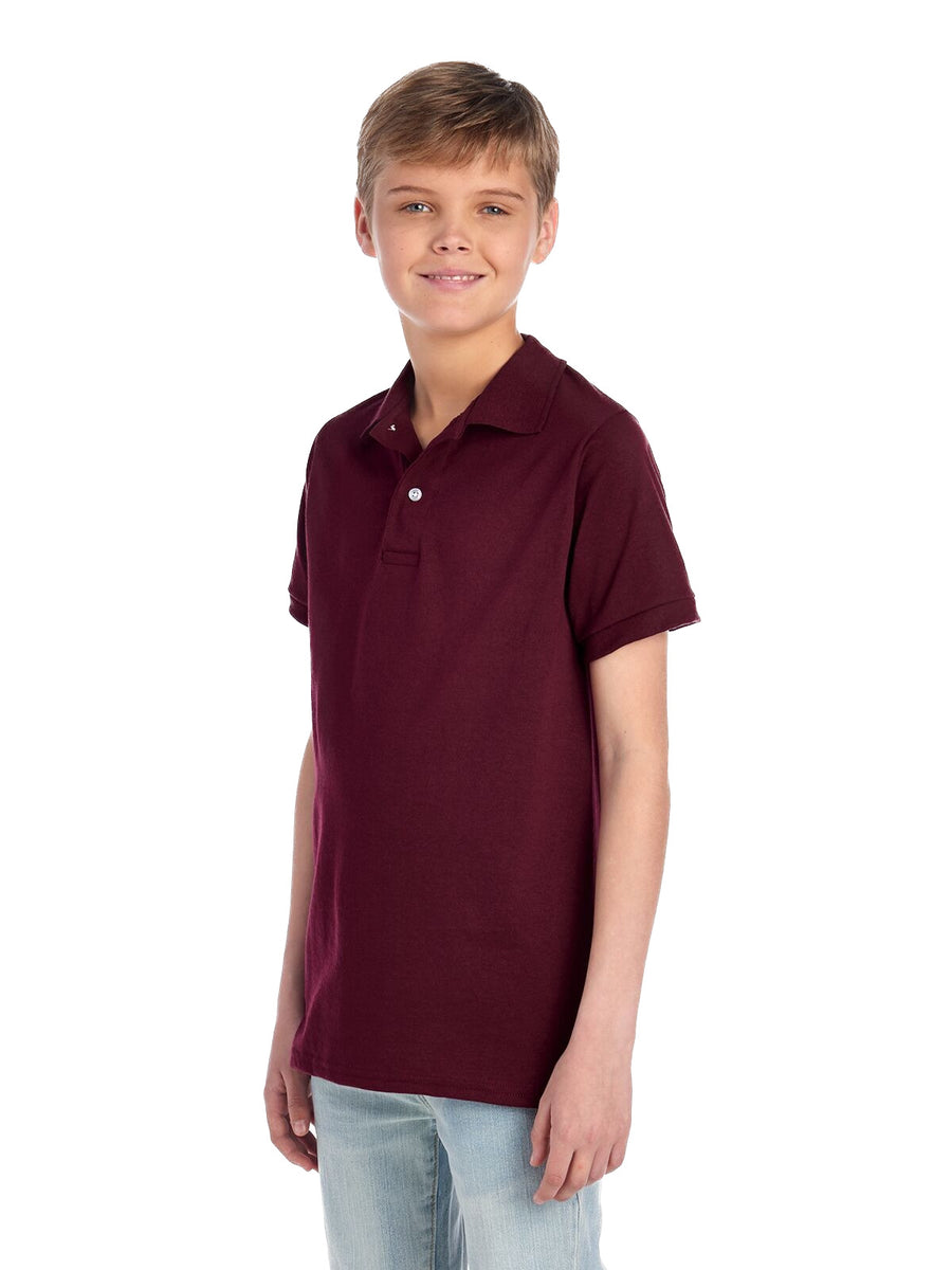 Youth SpotShield™ Jersey Polo - Maroon