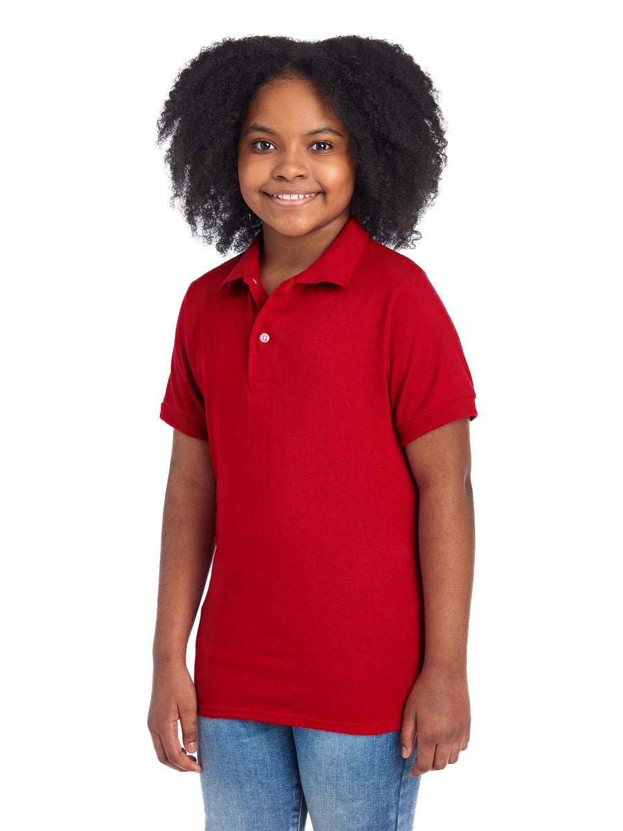 Youth SpotShield™ Jersey Polo - True Red