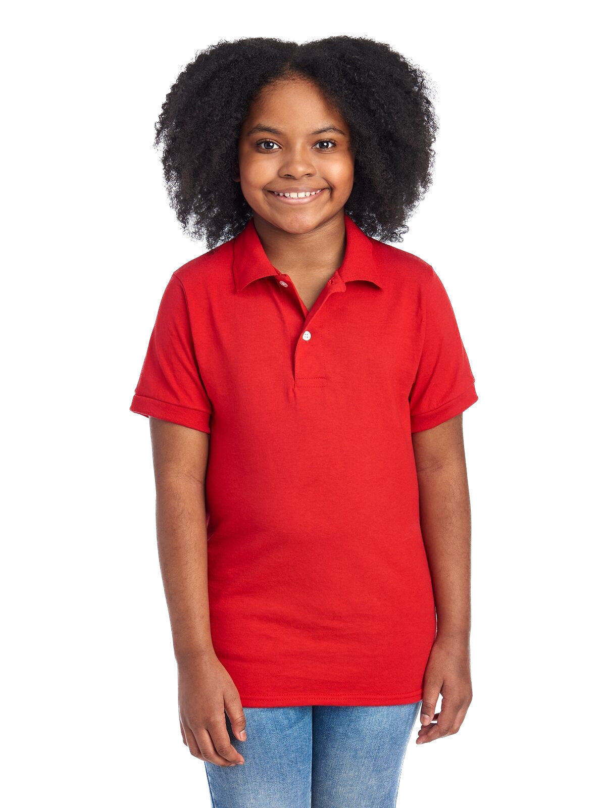 Youth SpotShield™ Jersey Polo - True Red