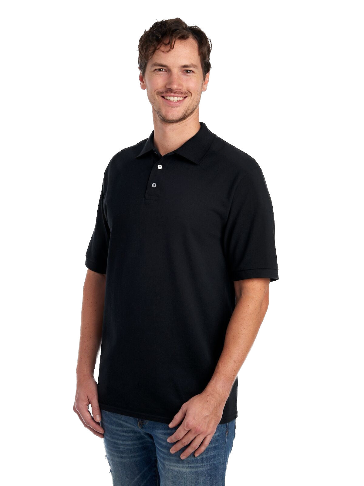 Unisex Premium 100% Ringspun Cotton Piqué Polo - Black