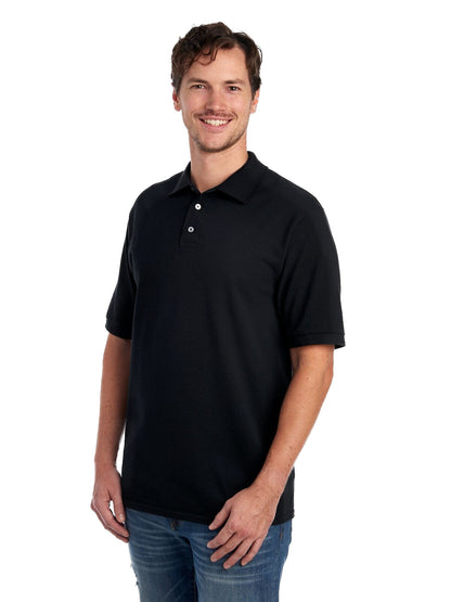 Unisex Premium 100% Ringspun Cotton Piqué Polo - Black