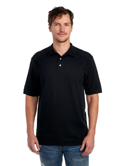 Unisex Premium 100% Ringspun Cotton Piqué Polo - Black