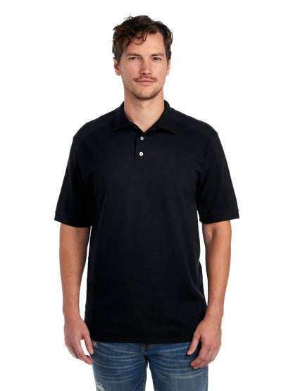 Unisex Premium 100% Ringspun Cotton Piqué Polo - Black