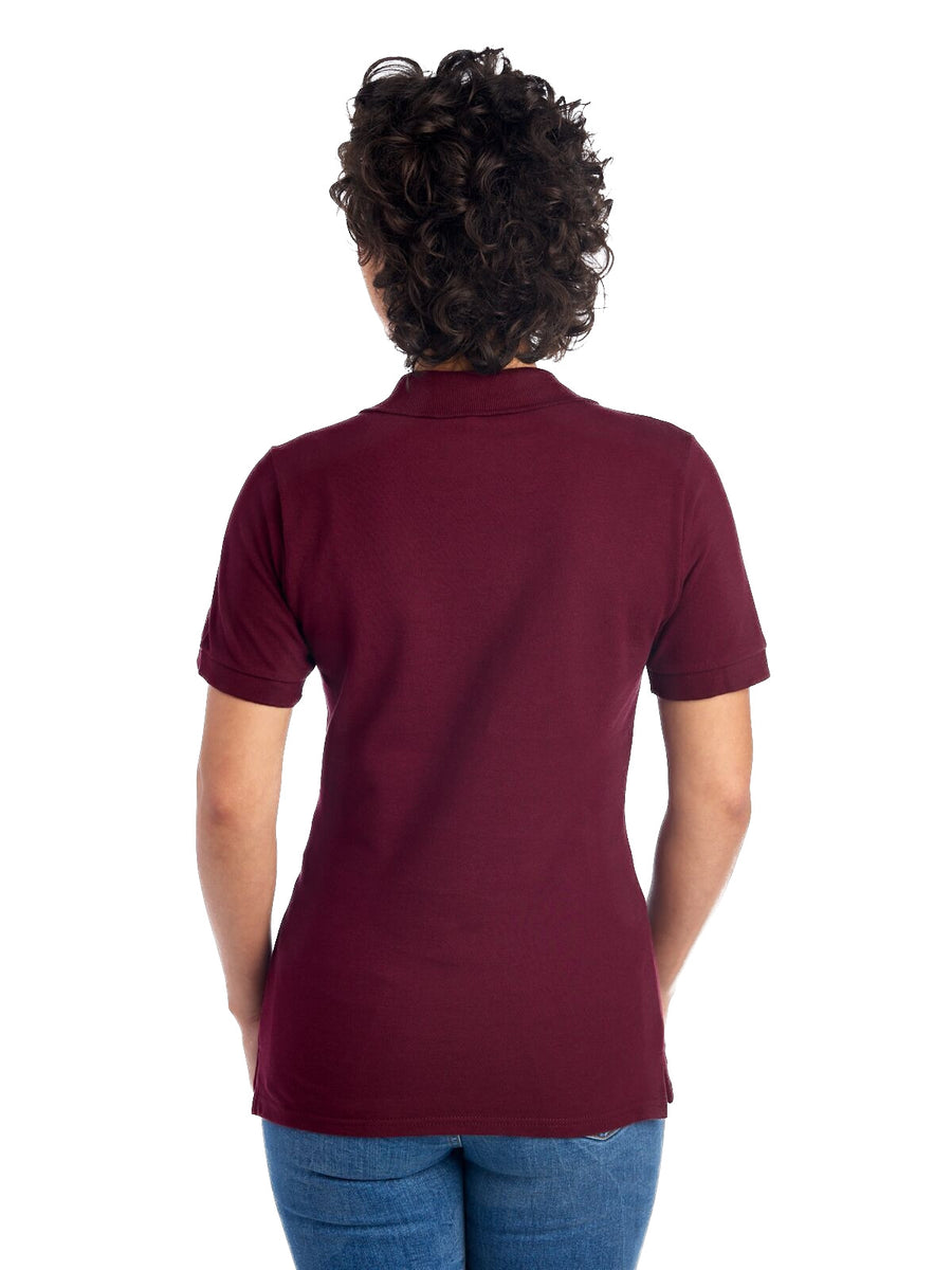 Women's Premium 100% Ringspun Cotton Piqué Polo - Maroon