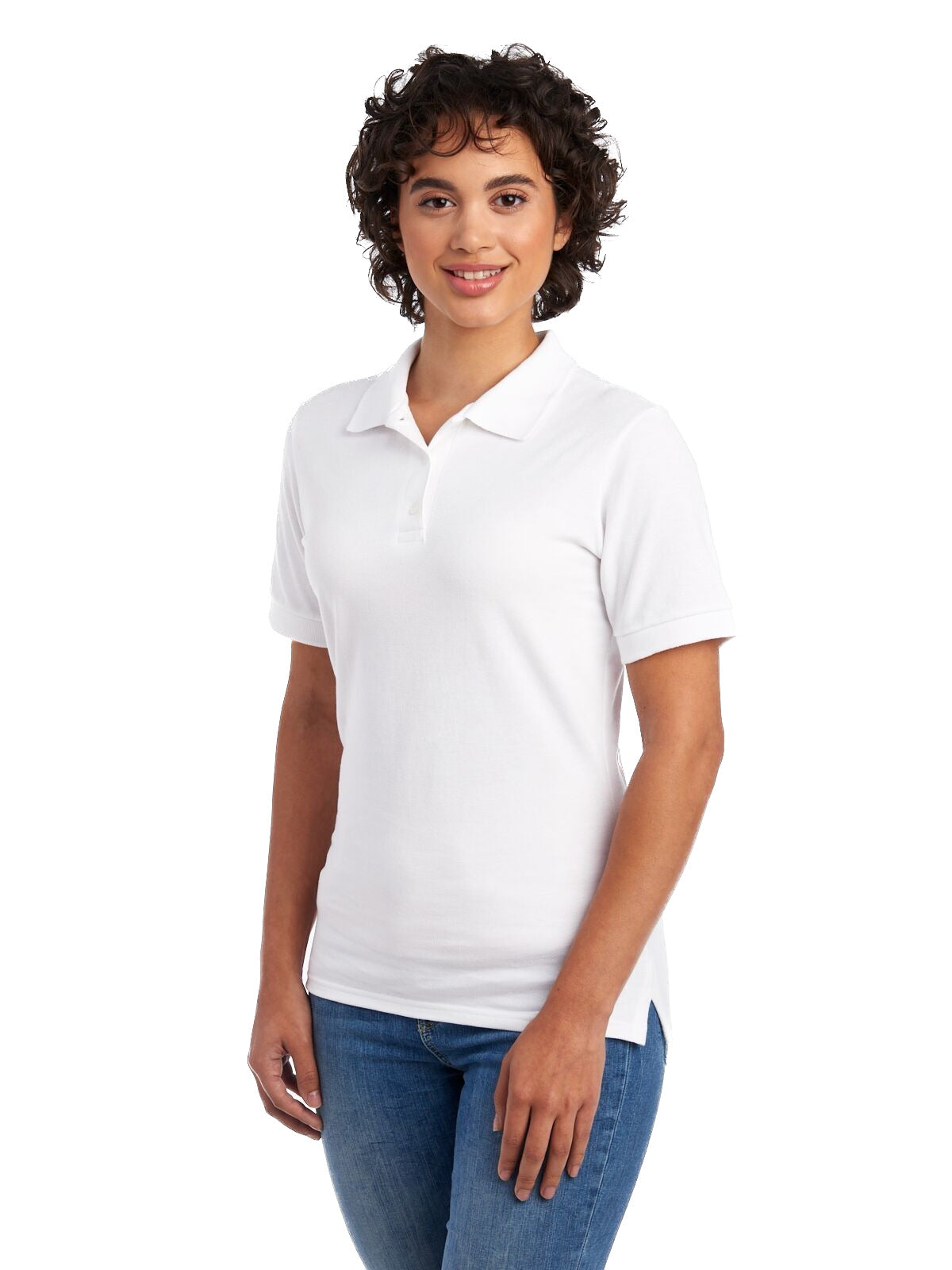 Women's Premium 100% Ringspun Cotton Piqué Polo - White