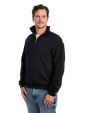 Unisex Super Sweats® NuBlend® Fleece Quarter-Zip Pullover - Black