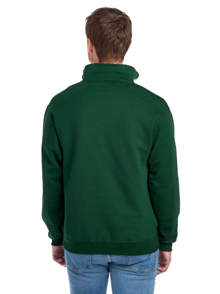 Unisex Super Sweats® NuBlend® Fleece Quarter-Zip Pullover - Forest Green
