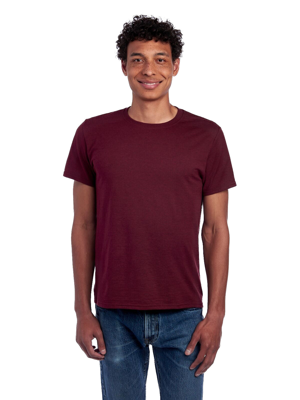 Unisex Premium Blend Ring-Spun T-Shirt - Maroon Heather