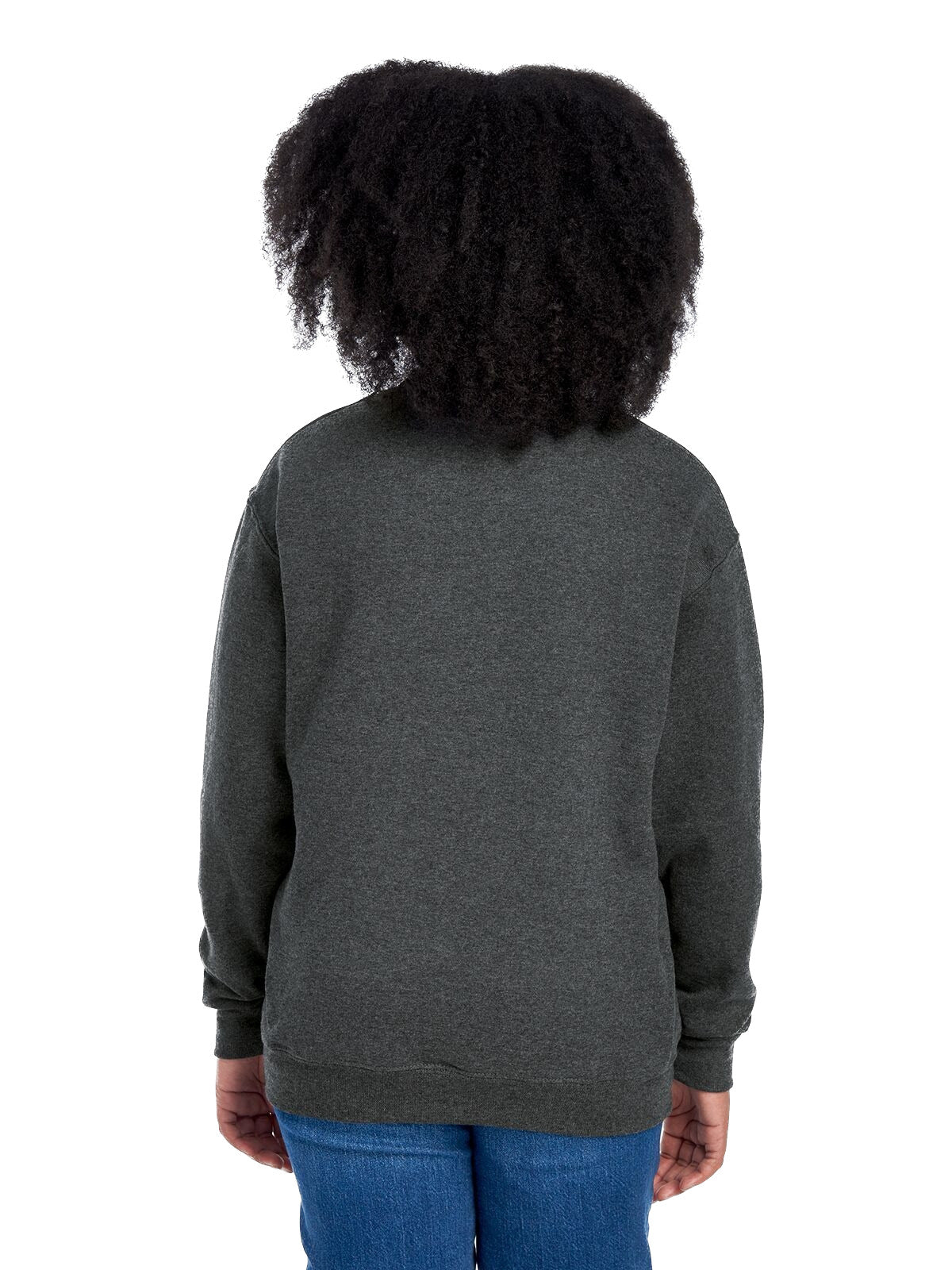 Youth NuBlend�� Fleece Crew - Black Heather