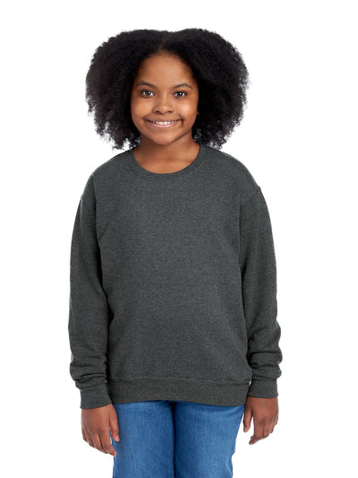 Youth NuBlend�� Fleece Crew - Black Heather