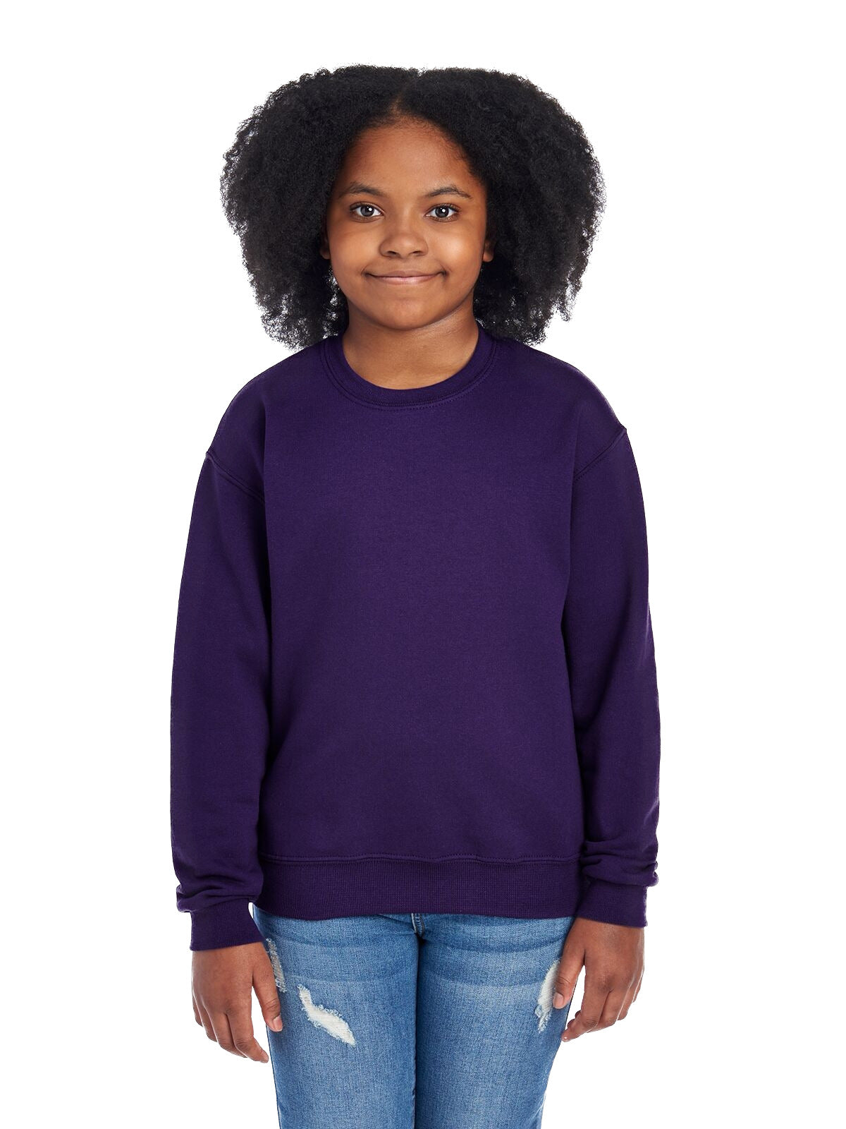 Youth NuBlend�� Fleece Crew - Deep Purple