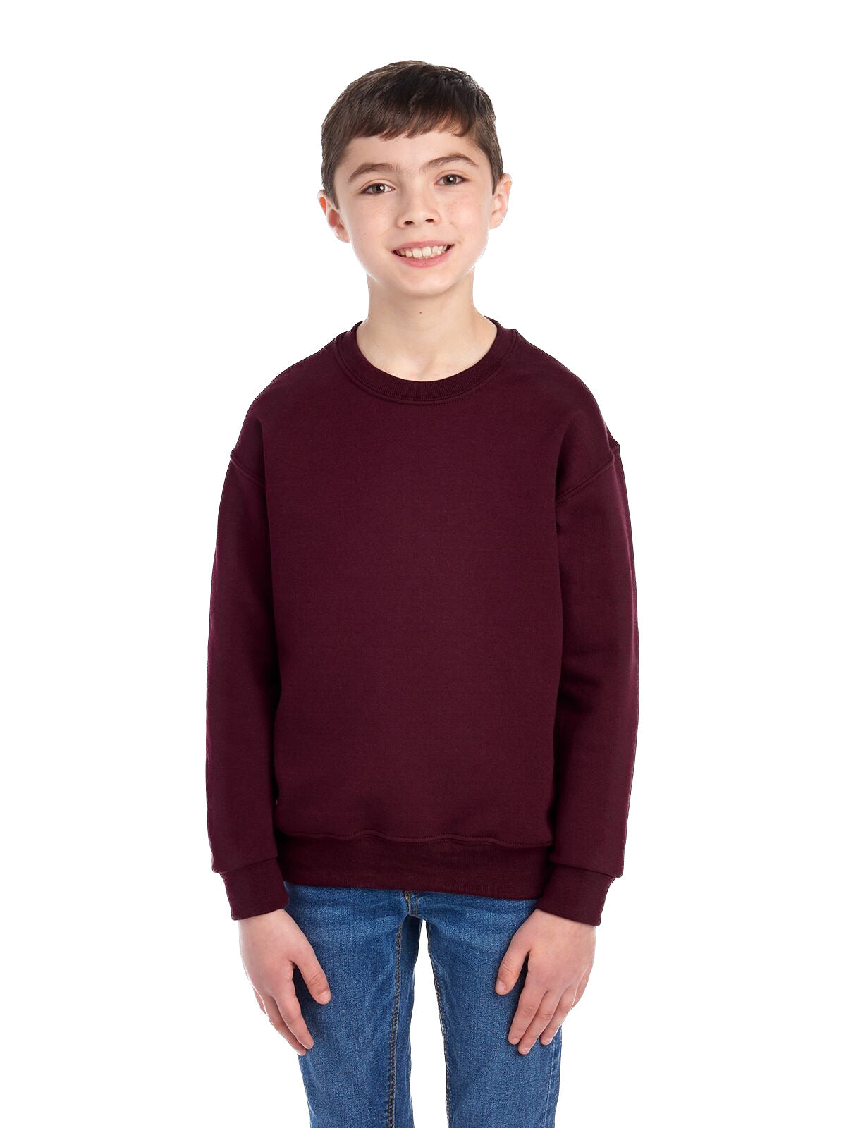 Youth NuBlend�� Fleece Crew - Maroon