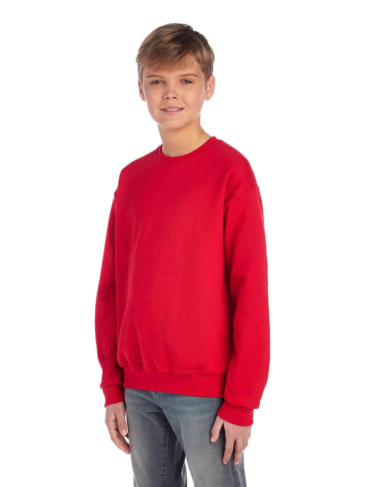 Youth NuBlend�� Fleece Crew - True Red