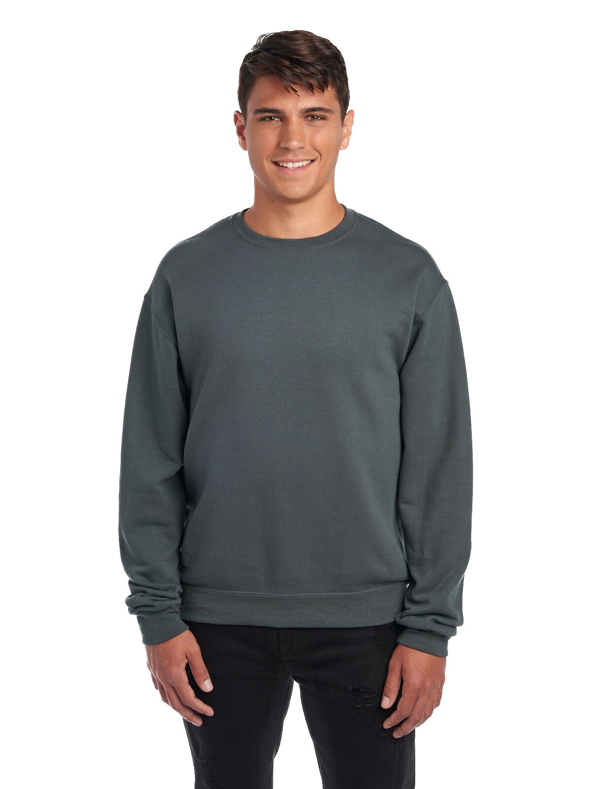 Unisex NuBlend® Fleece Crew - Charcoal Gray