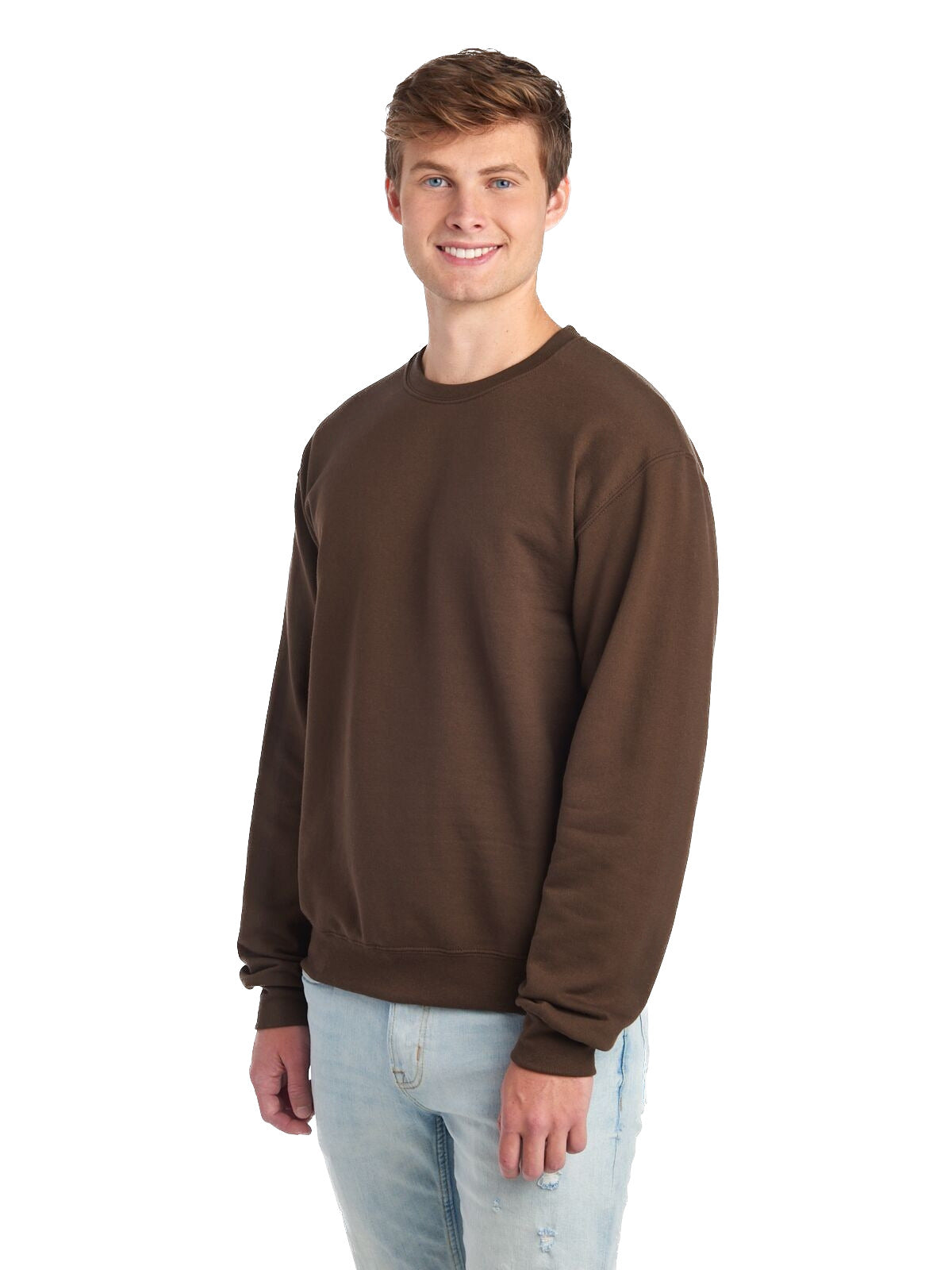 Unisex NuBlend® Fleece Crew - Chocolate