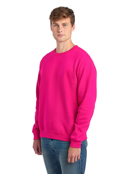 Unisex NuBlend® Fleece Crew - Cyber Pink