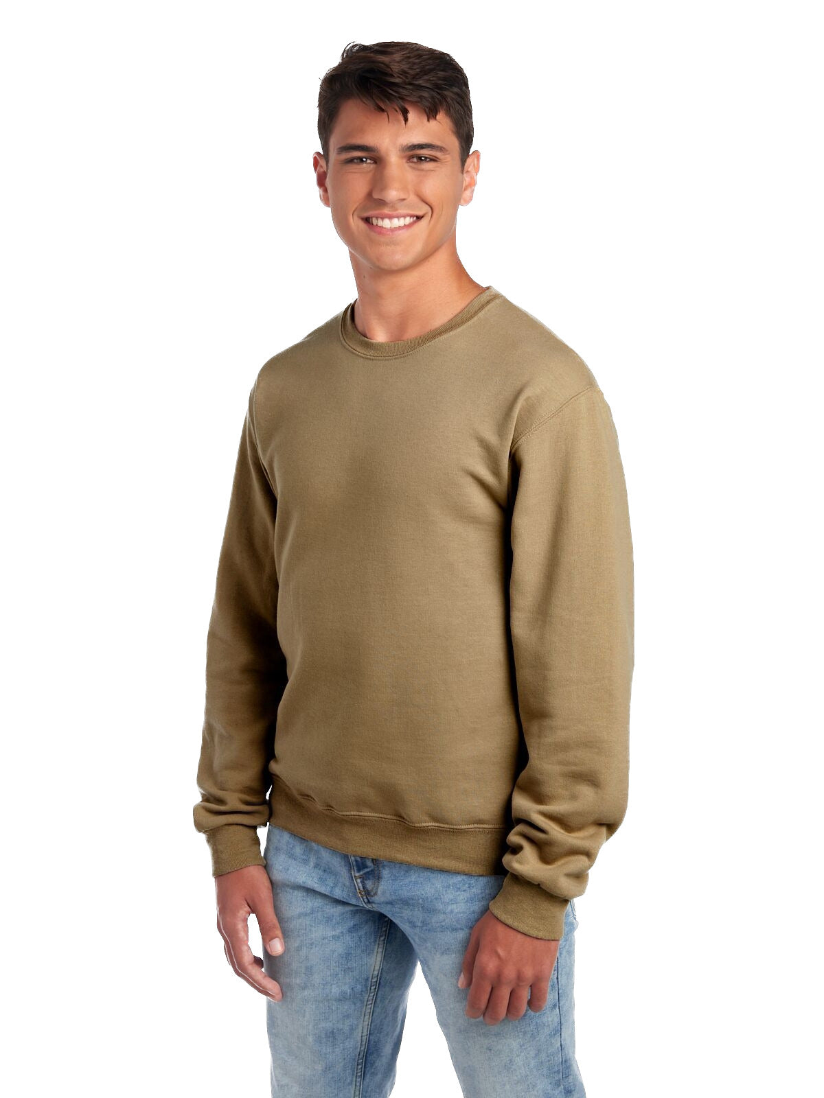 Unisex NuBlend® Fleece Crew - Khaki