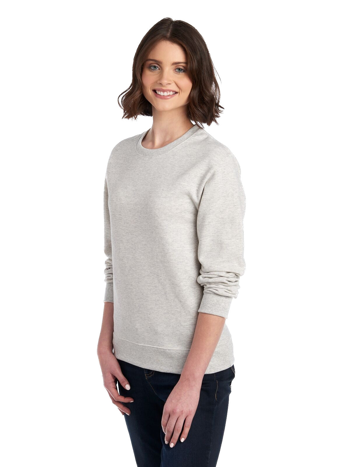 Unisex NuBlend® Fleece Crew - Oatmeal Heather