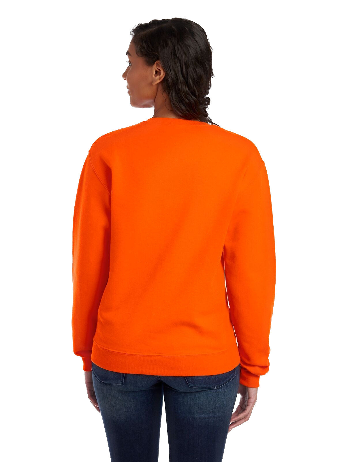Unisex NuBlend® Fleece Crew - High Viz Safety Orange