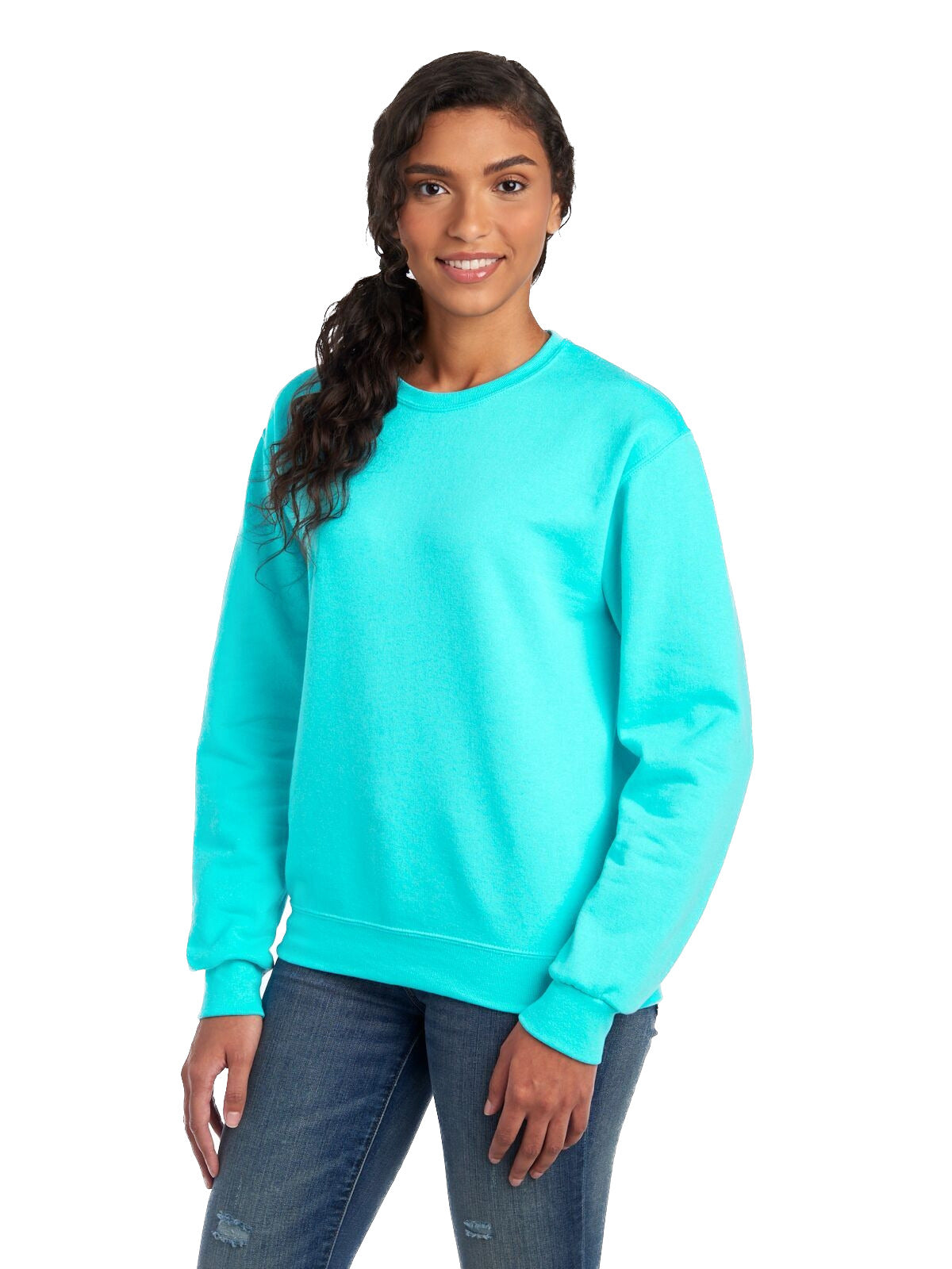 Unisex NuBlend® Fleece Crew - Scuba Blue